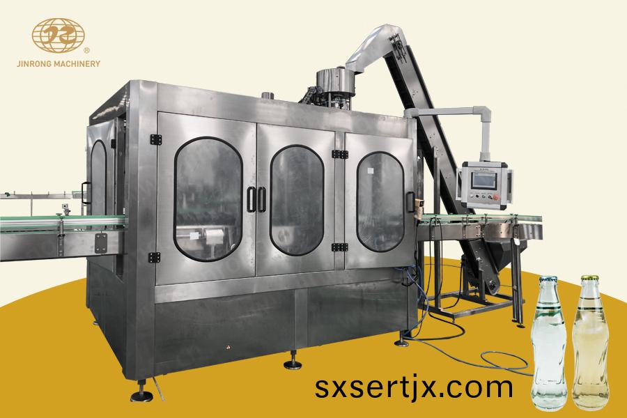 JR18-18-6玻(bo)瓈缾(ping)皇(huang)冠(guan)蓋(gai)含氣飲(yin)料(liao)灌裝(zhuang)機-1