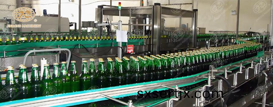 玻瓈缾啤酒灌(guan)裝線(xian) 玻瓈缾(ping)啤酒(jiu)灌裝(zhuang)線(xian)